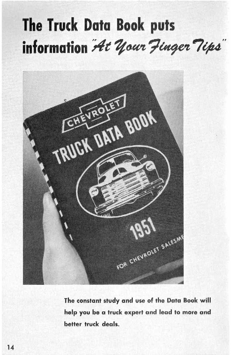 1951 Chevrolet Trucks GM At Your Fingertips Booklet Page 11